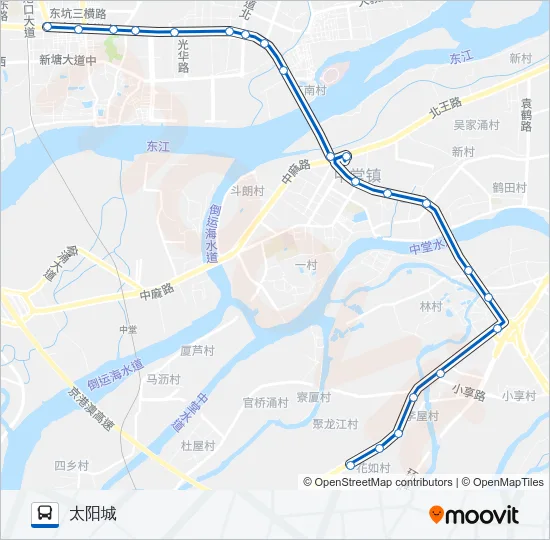 东莞615路 Bus Line Map