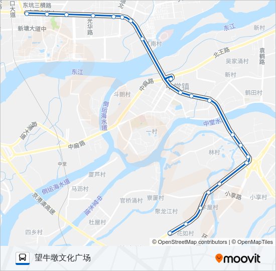 公交东莞615路的线路图