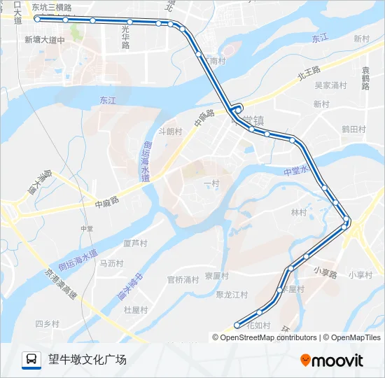 东莞615路 Bus Line Map