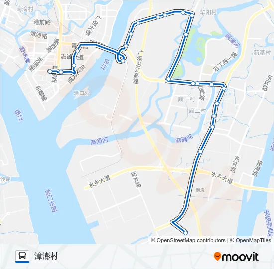 东莞616路 Bus Line Map