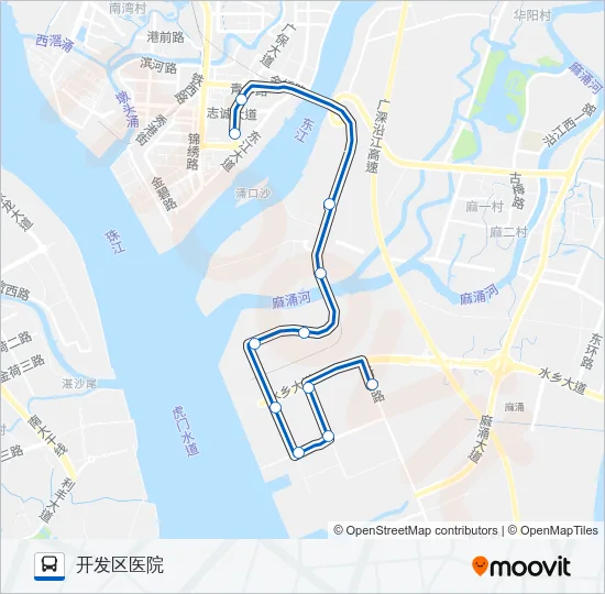 东莞618路 Bus Line Map