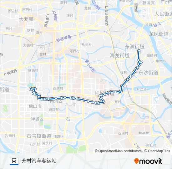 佛232B路 Bus Line Map