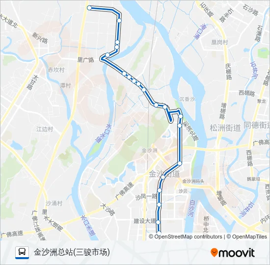 佛里07B路 Bus Line Map