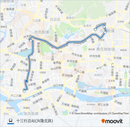 商务专线1路 Bus Line Map