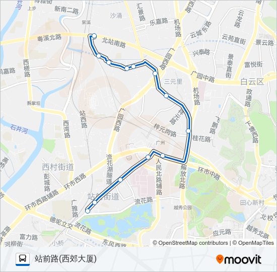 公交商务专3路路的线路图
