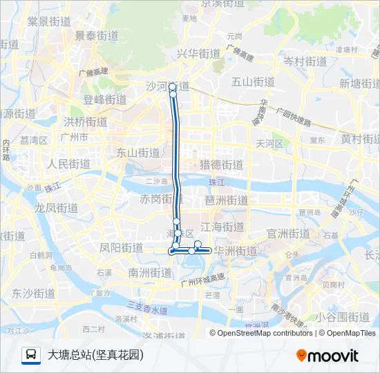 公交商务专5路路的线路图