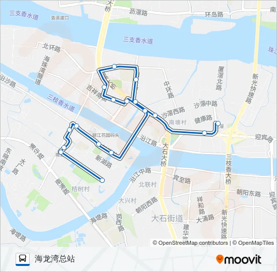 地铁接驳5路 Bus Line Map