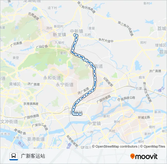 增城203路 Bus Line Map