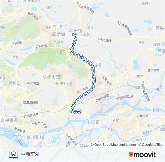 增城203路 Bus Line Map