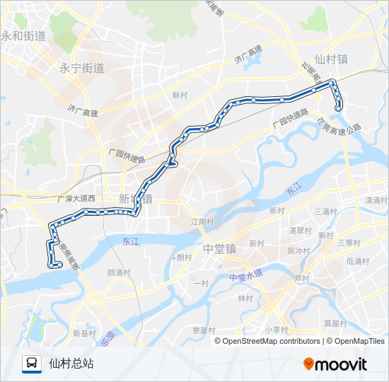 增城204路 Bus Line Map