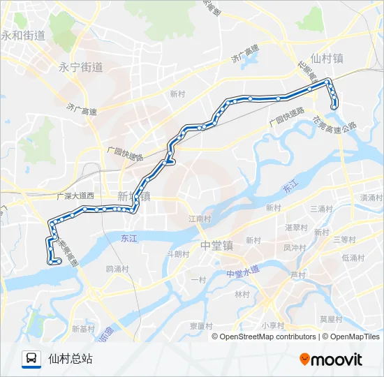 增城204路 Bus Line Map