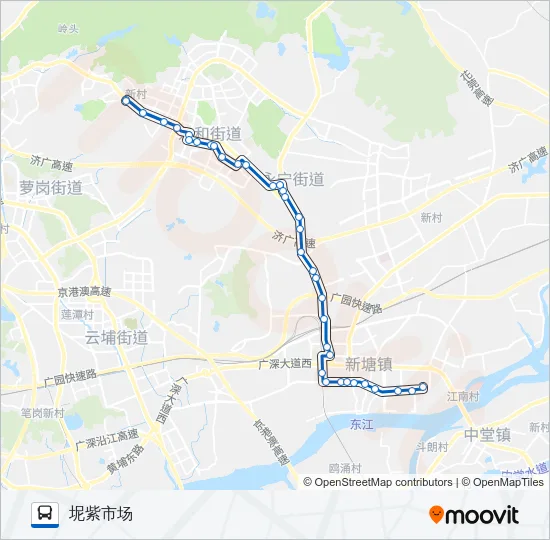 增城205路 Bus Line Map