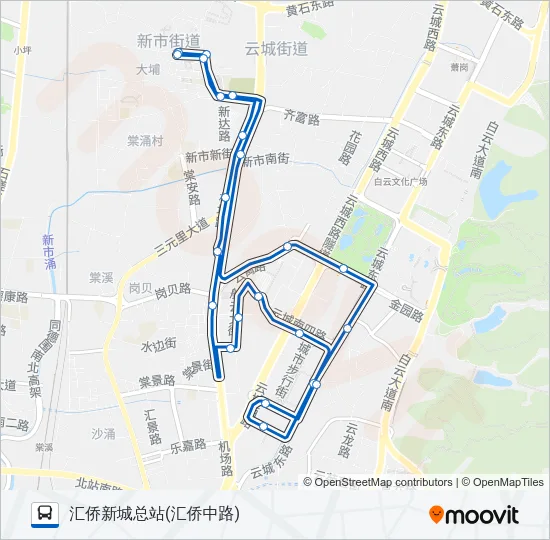 夜75路环线 Bus Line Map