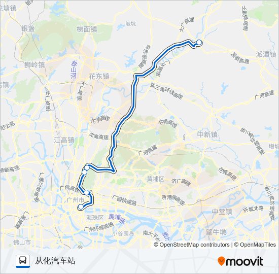 公交广从10快路的线路图