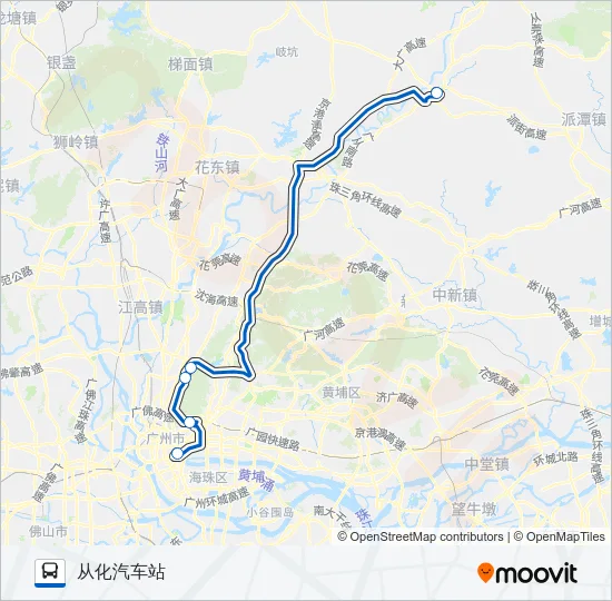 广从10路快 Bus Line Map