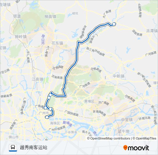 公交广从10快路的线路图