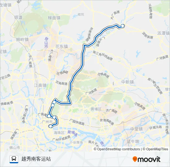 广从10路快 Bus Line Map