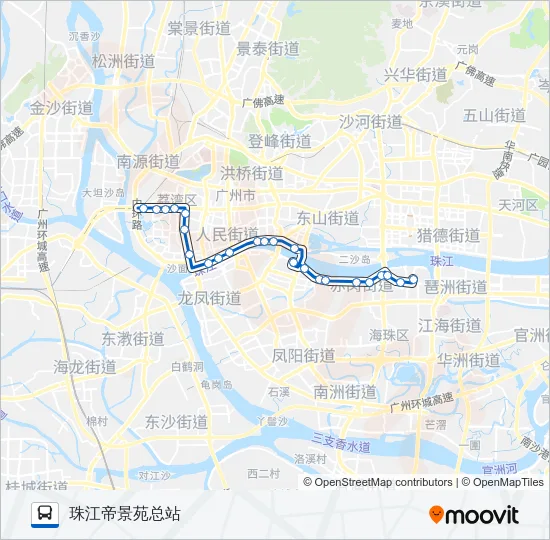 旅游公交2线 Bus Line Map
