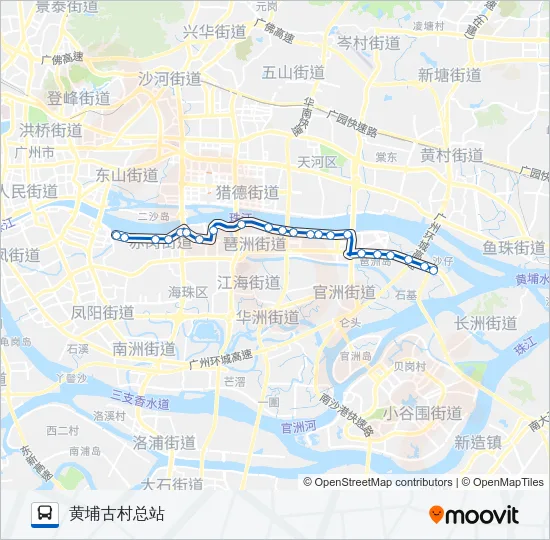 旅游观光1路 Bus Line Map