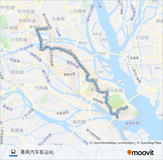 公交番141B路的线路图