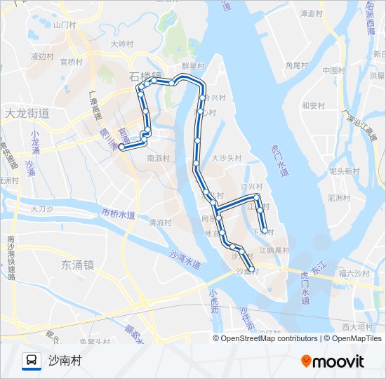 公交番148B路的线路图