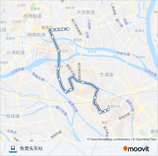 公交番151B路的线路图