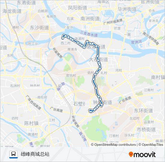 公交番25长线路的线路图