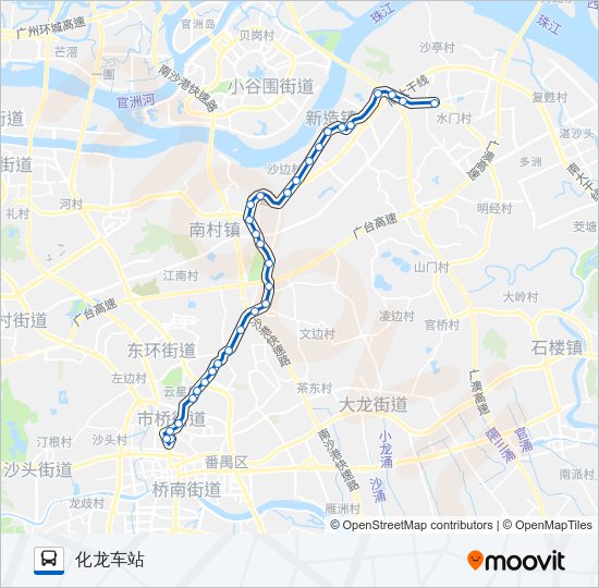 公交番51短线路的线路图