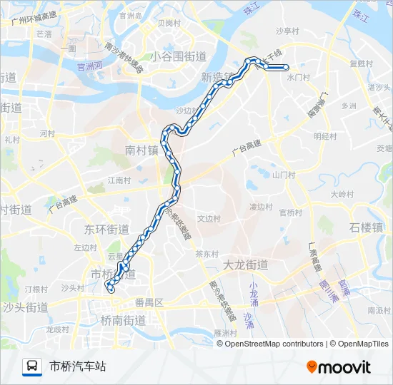 番51路短线 Bus Line Map
