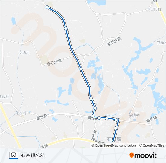 公交番72短线路的线路图
