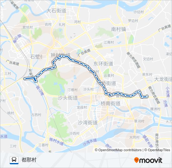 公交番97短线路的线路图