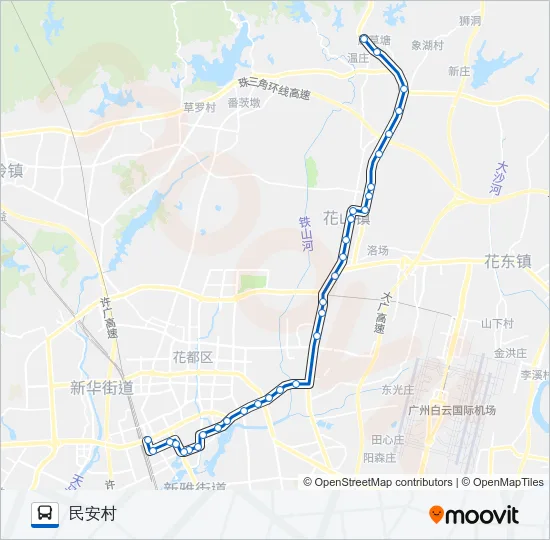 花17路空调 Bus Line Map
