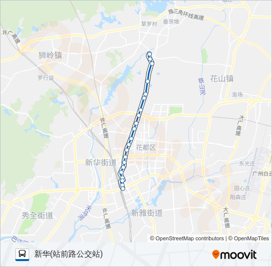 公交花86夜班路的线路图