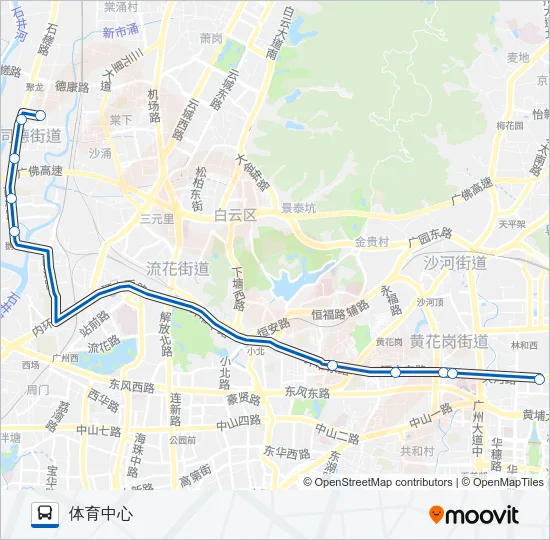高峰快线2路 Bus Line Map