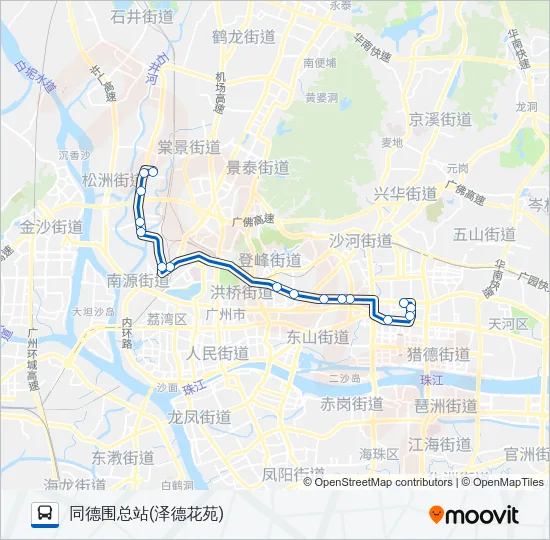 高峰快线2路 Bus Line Map