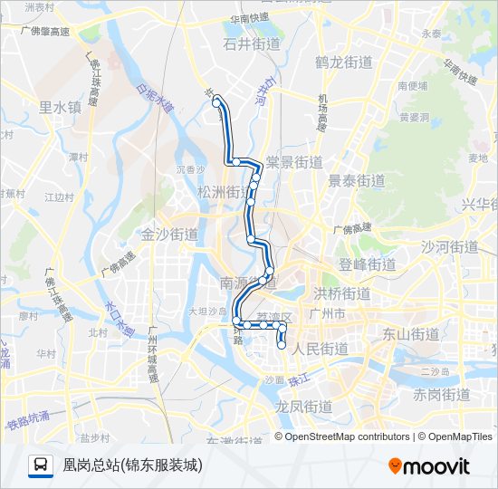 公交高峰快3路路的线路图