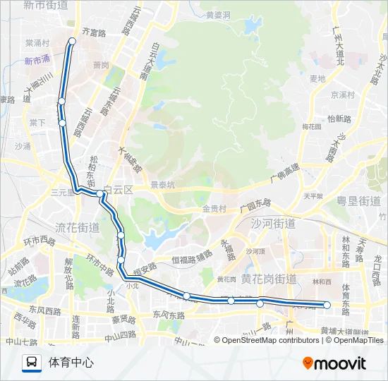 高峰快线4路 Bus Line Map