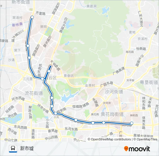 高峰快线4路 Bus Line Map
