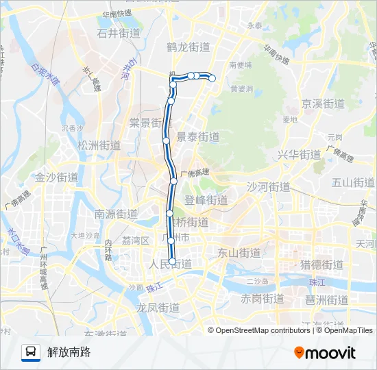 高峰快线5路 Bus Line Map