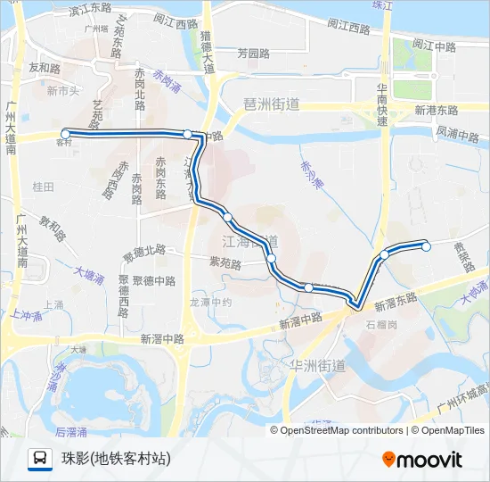 高峰快线6路 Bus Line Map