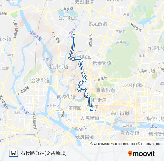 高峰快线7路 Bus Line Map