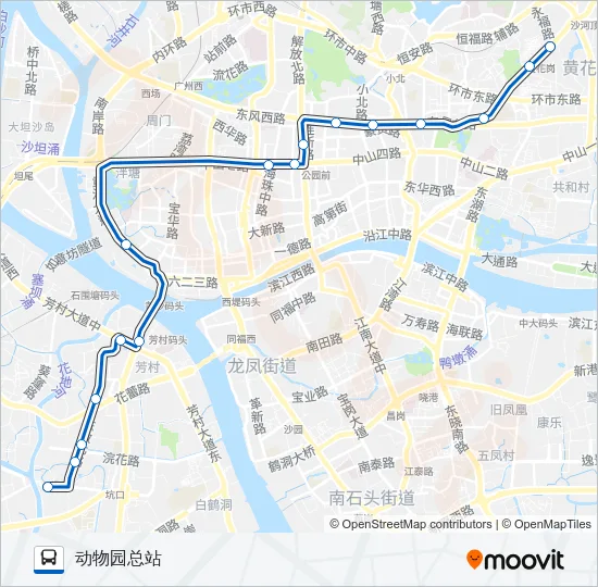 高峰快线8路 Bus Line Map