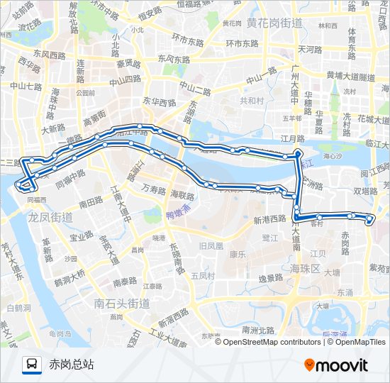 公交131B环线路的线路图