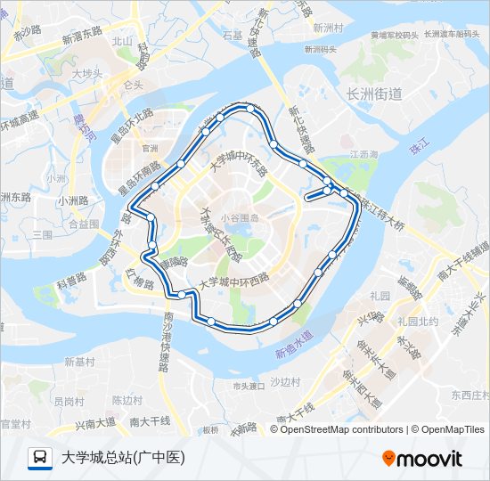 公交380A环线路的线路图