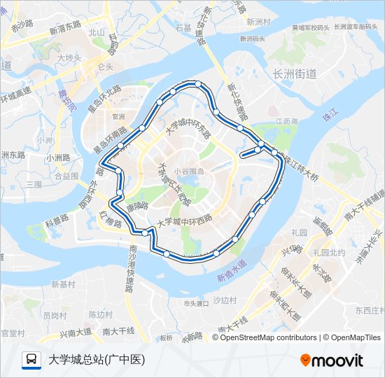 380b路环线route Schedules Stops Maps 大学城总站 广中医