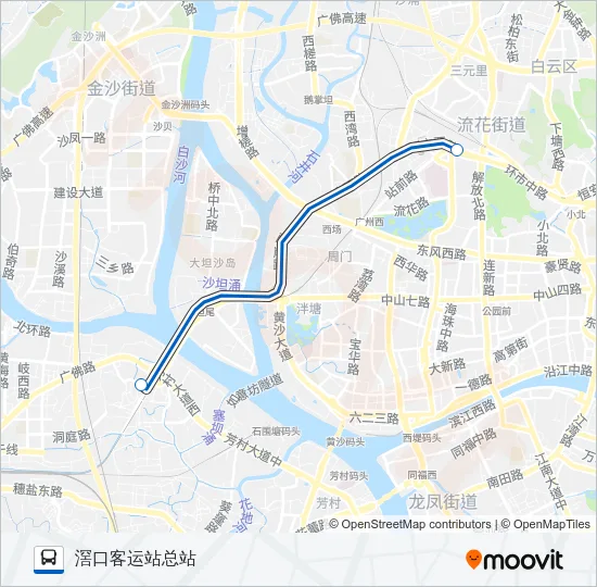 52路直达快线 Bus Line Map