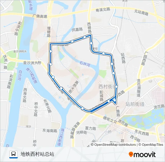 729B路环线 Bus Line Map