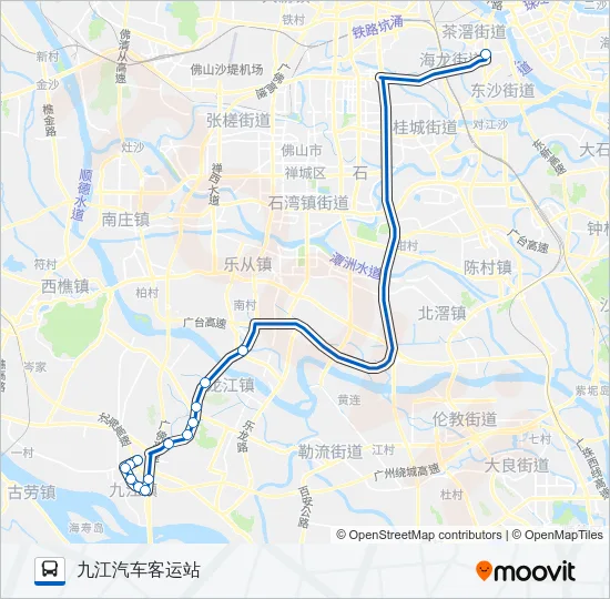 广佛城巴11路 Bus Line Map