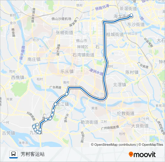广佛城巴11路 Bus Line Map
