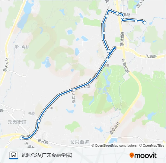 高峰快线10路 Bus Line Map